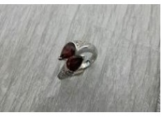 Diamond Garnet Ring